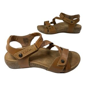 Taos Women’s Universe Sandal Size 8. 5 Beige Luxury Leather Sandals CUSTMR RTRN